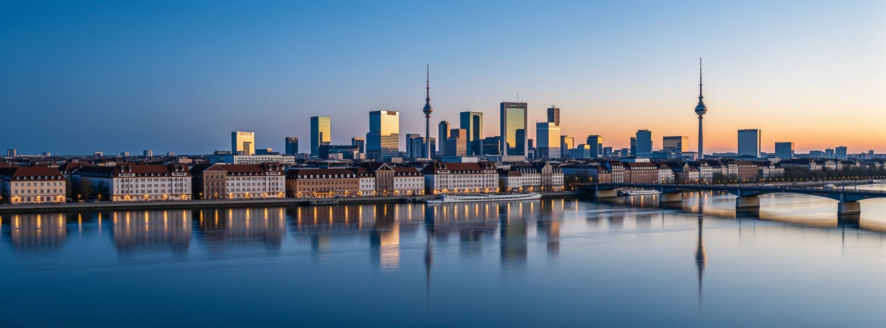 Abendliches Düsseldorf